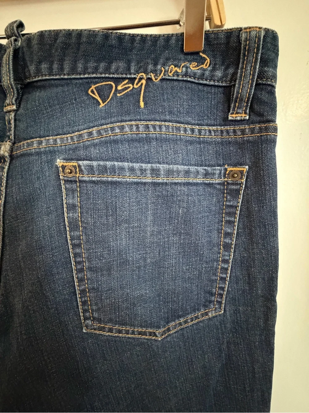 DSQUARED2 Men's Straight-Leg Dark Blue Denim Jeans